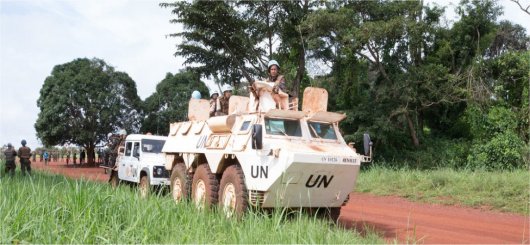 UN peacekeepers of the UN mission in the Central African Republic