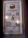 Eine Tafel mit den Namen sämtlicher Staatspräsidenten von Malta